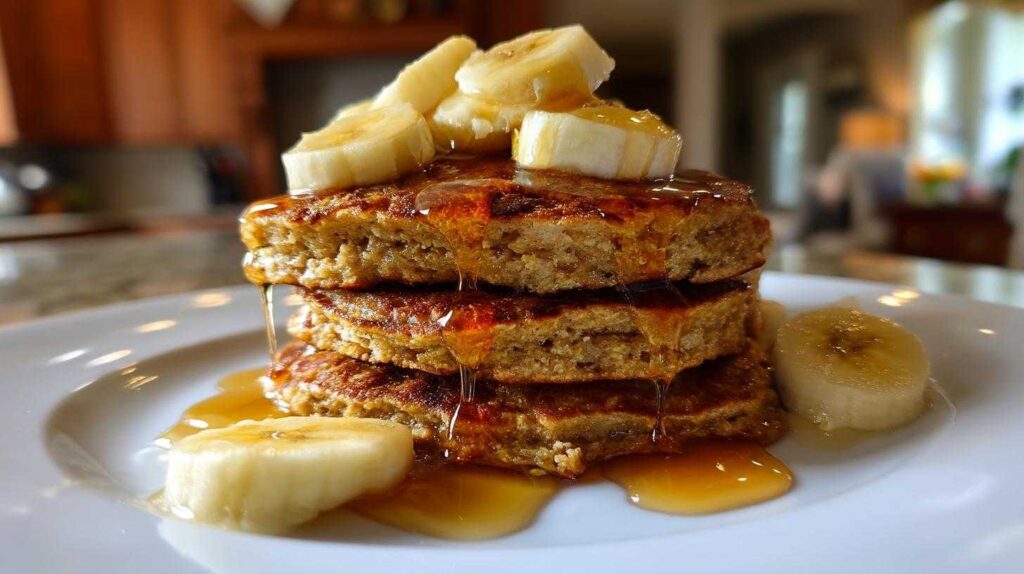 Healthy Banana Oat Pancakes
