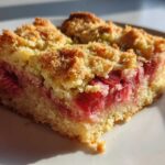 3 Ingredient Rhubarb Squares