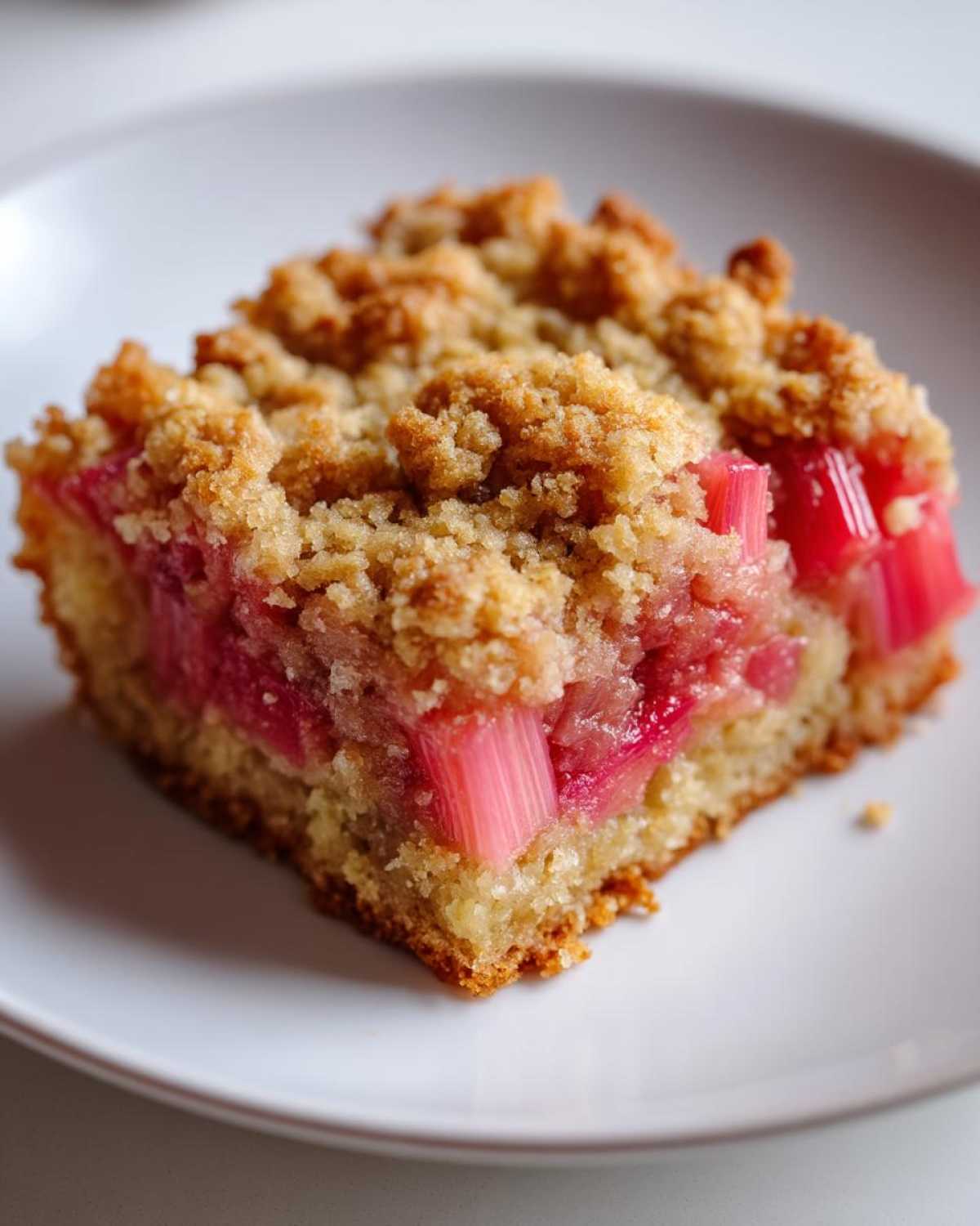 3 Ingredient Rhubarb Squares