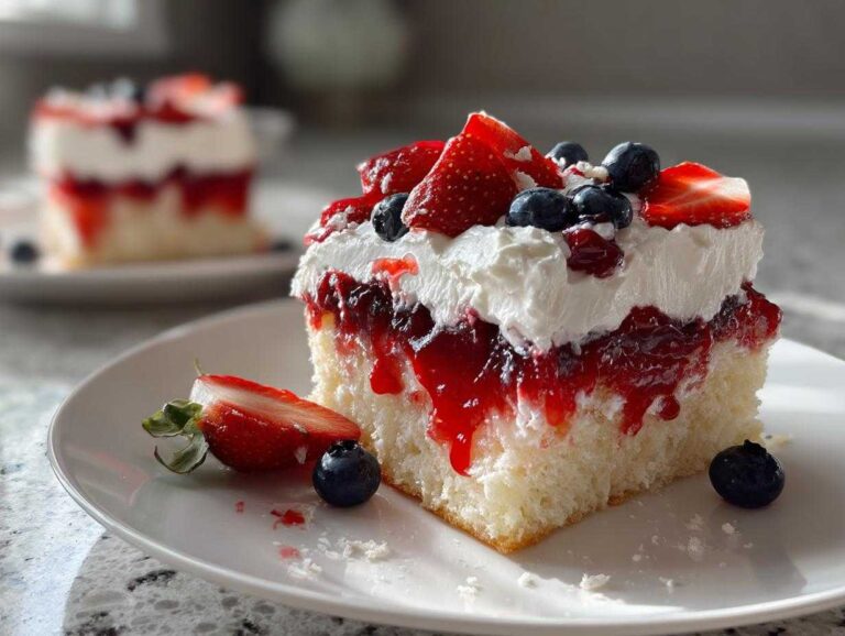 4th of July Poke Cake A Stunning Patriotic Dessert in 3 Steps