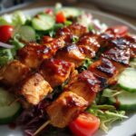 BBQ Chicken Skewer Salad