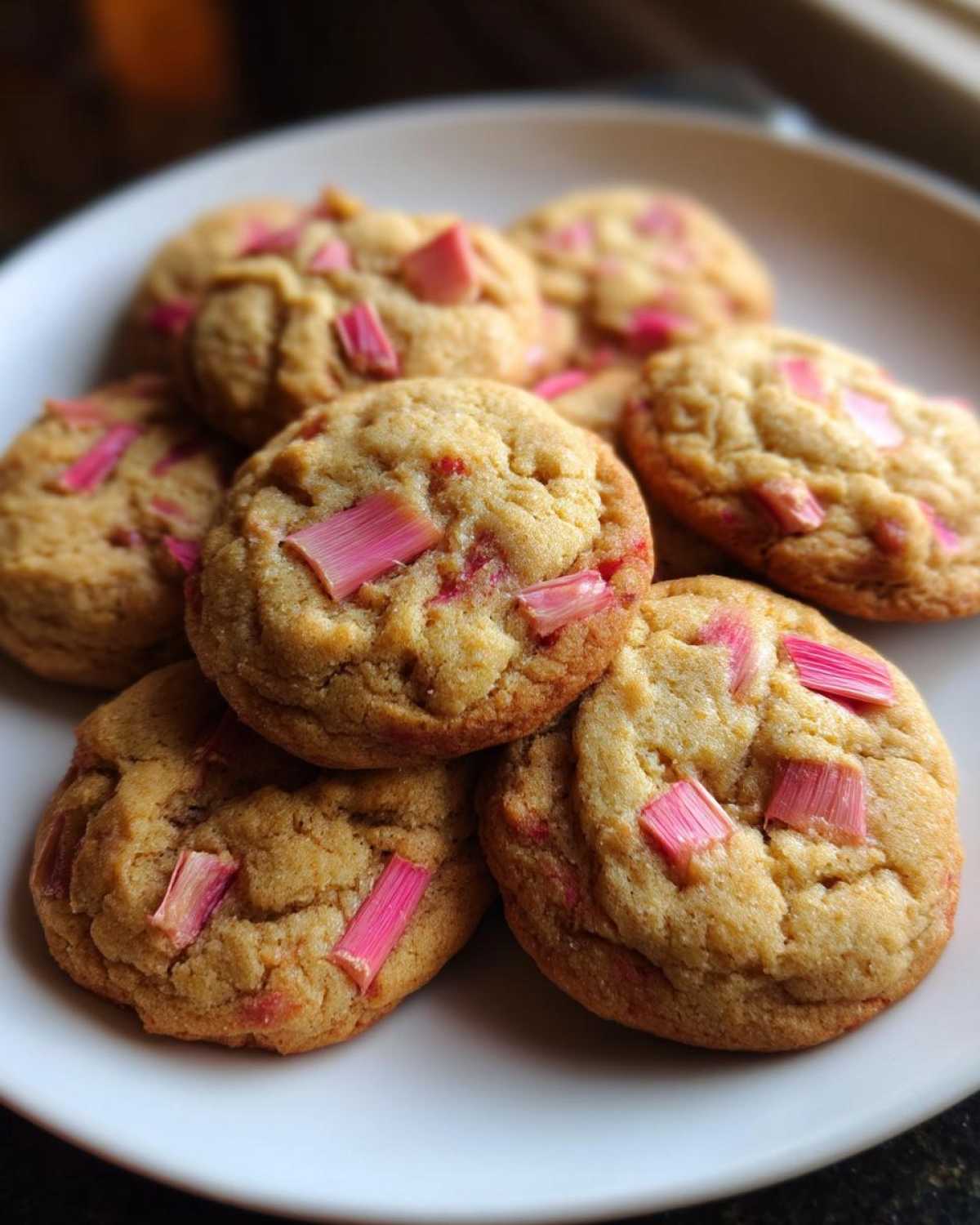 Brown Sugar Rhubarb Cookies
