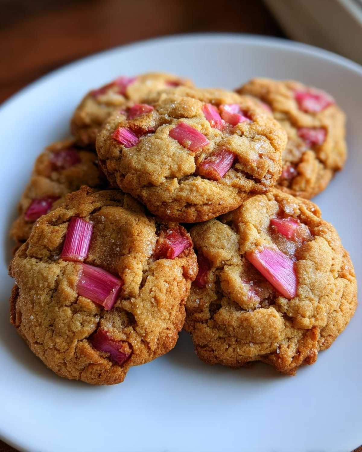 Brown Sugar Rhubarb Cookies