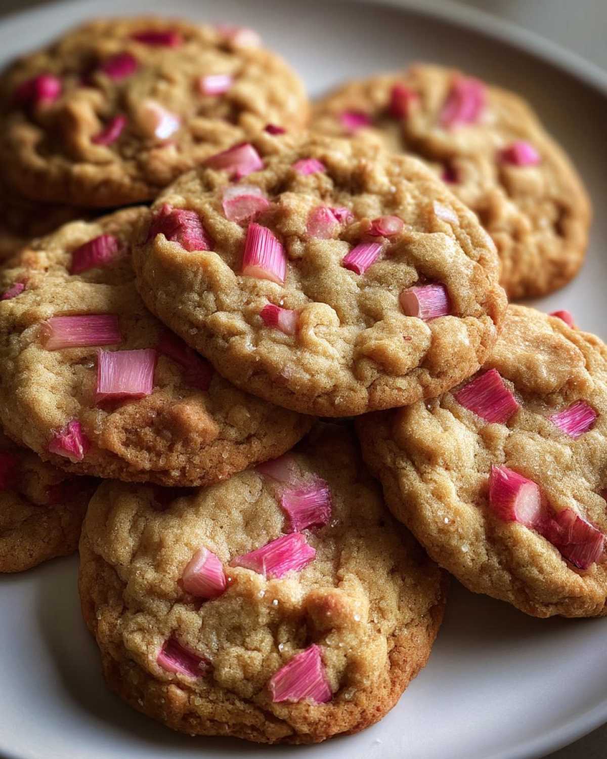 Brown Sugar Rhubarb Cookies