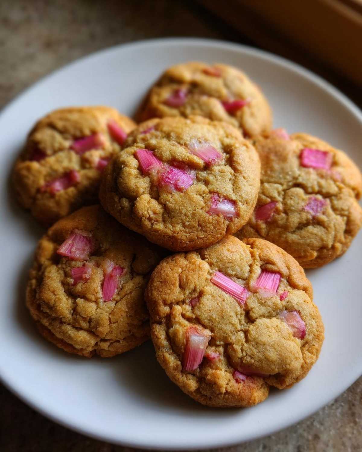 Brown Sugar Rhubarb Cookies