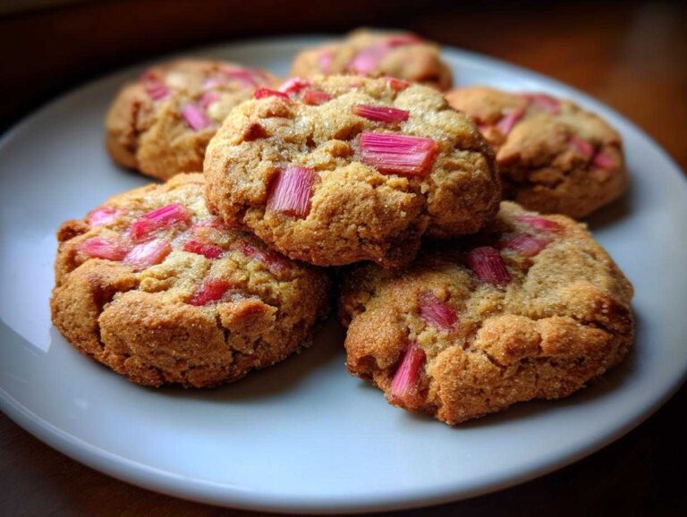 Brown Sugar Rhubarb Cookies