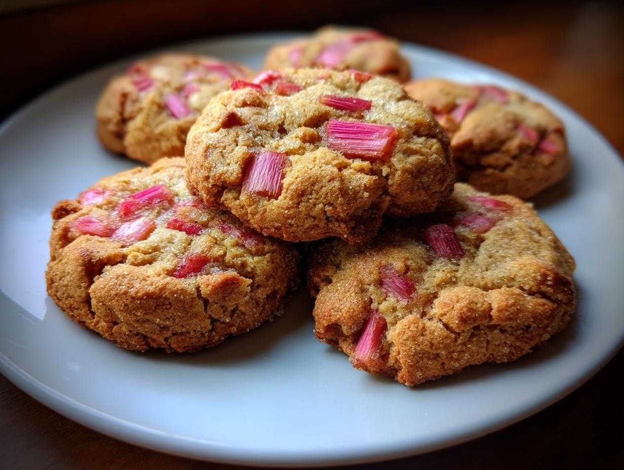 Brown Sugar Rhubarb Cookies