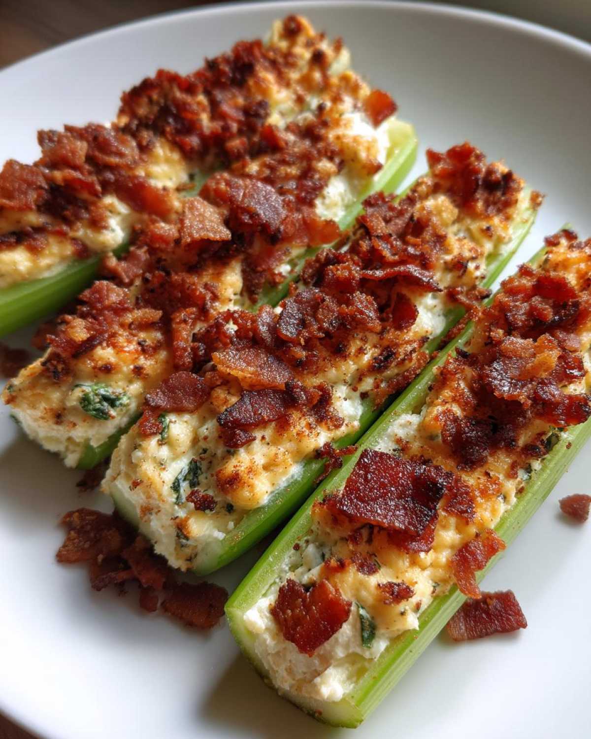 Cheddar Bacon Celery Sticks