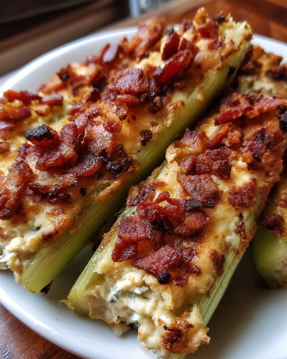 Cheddar Bacon Celery Sticks