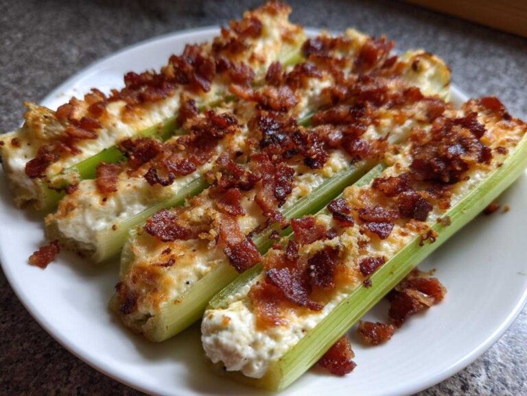 Cheddar Bacon Celery Sticks
