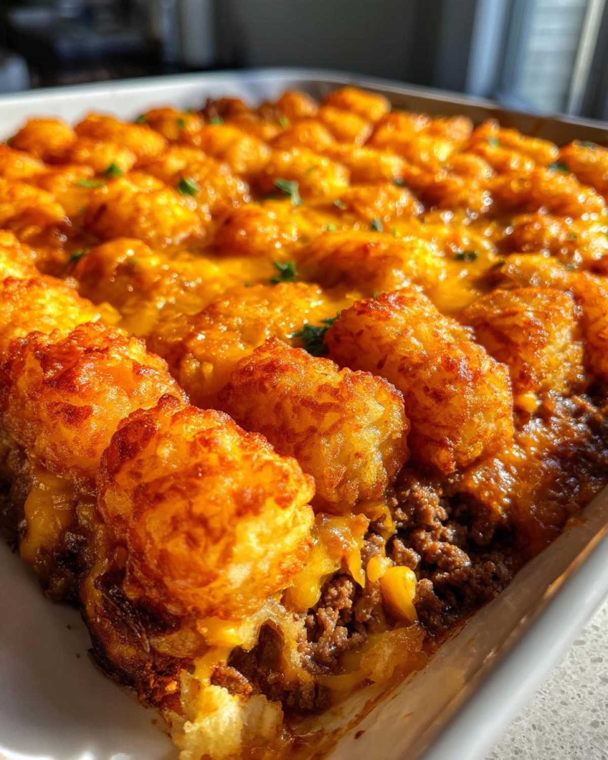 Cheeseburger Tater Tot Casserole