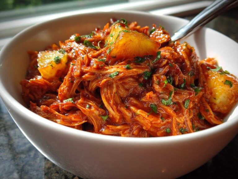 Crockpot Pineapple BBQ Chicken