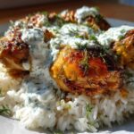 Dump and Bake Chicken Tzatziki with Rice