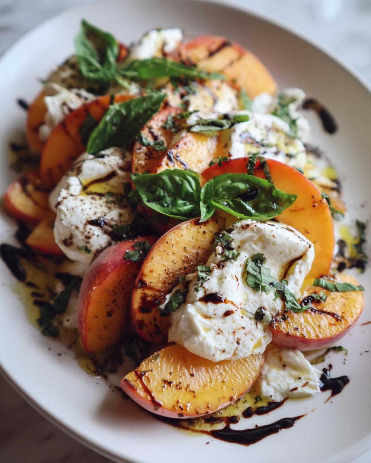Peach Burrata Salad