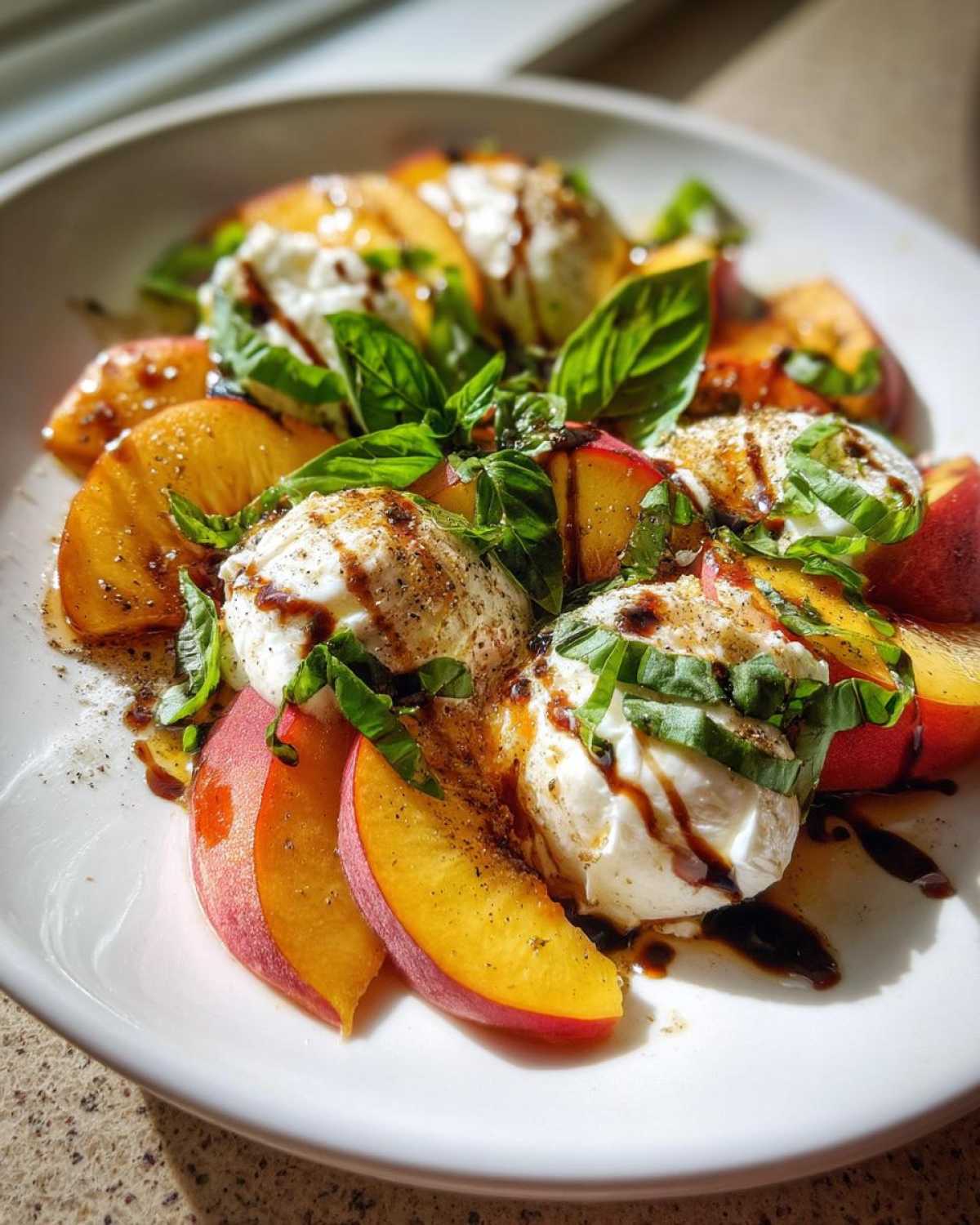 Peach Burrata Salad