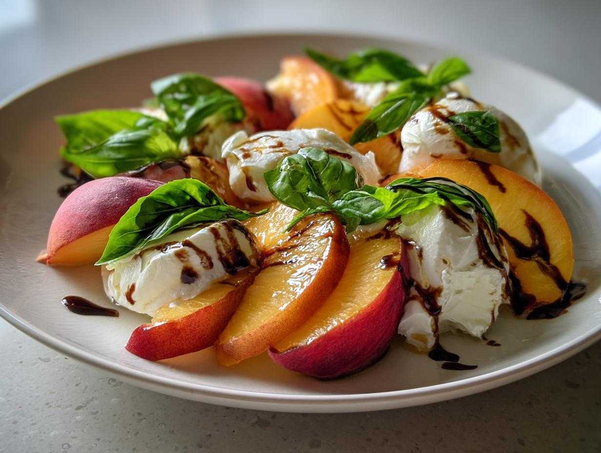 Peach Burrata Salad