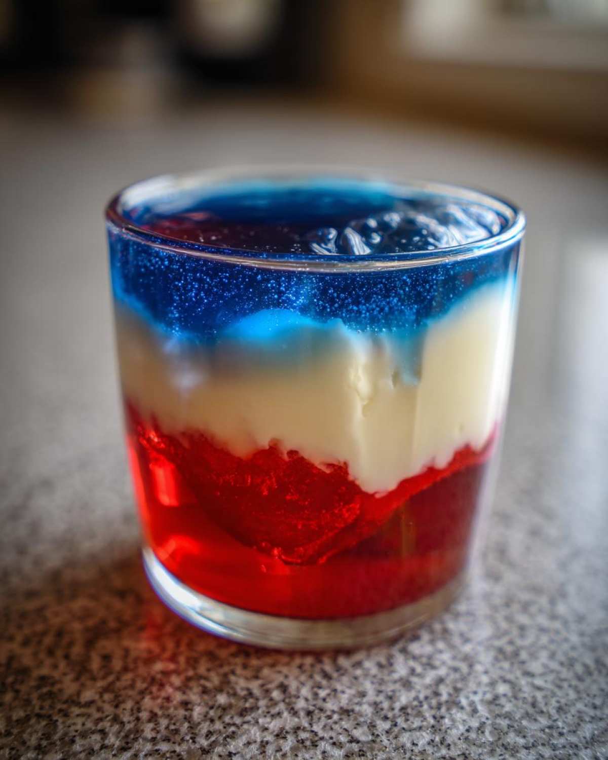 Red, White & Blue Layered Jello
