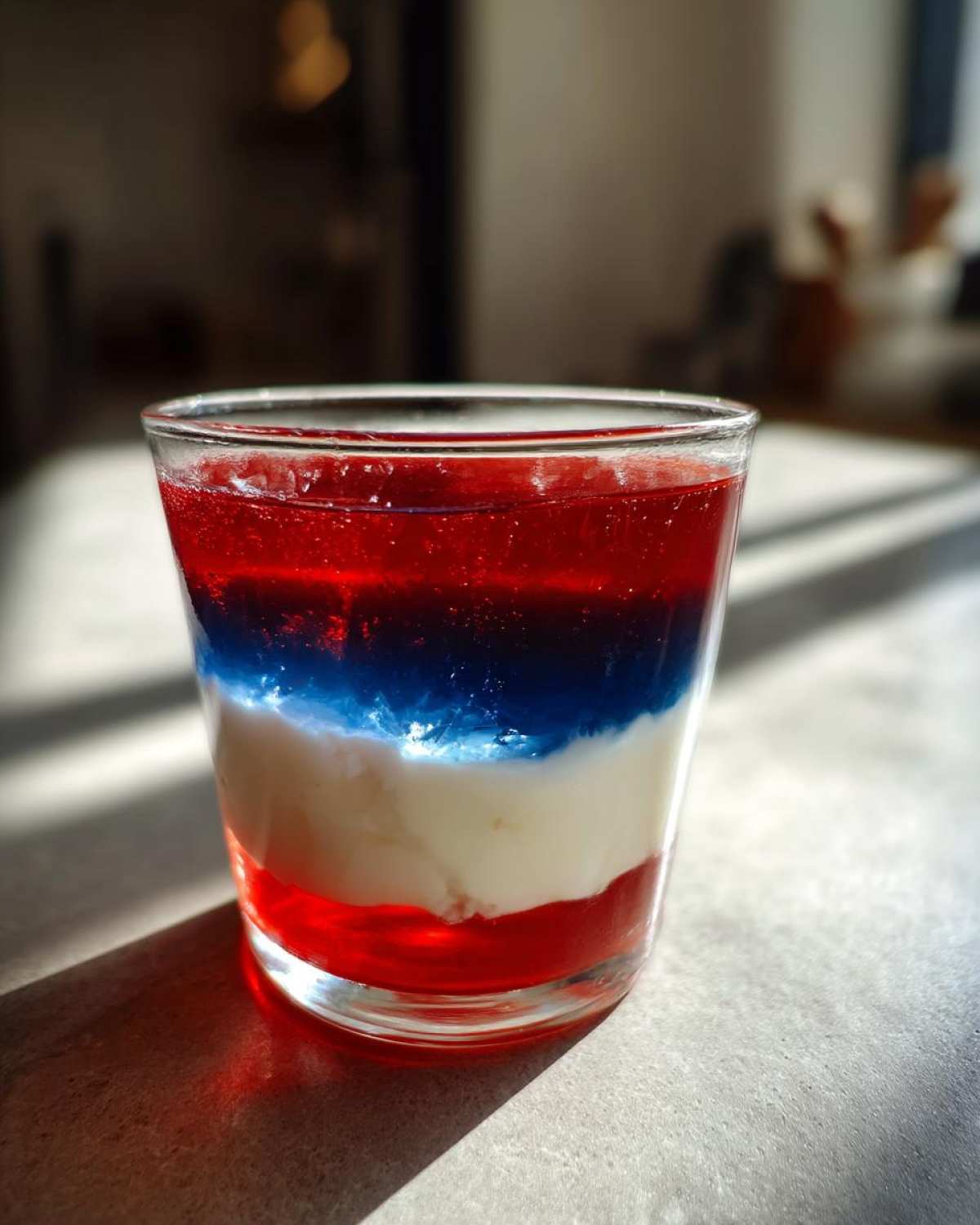 Red, White & Blue Layered Jello