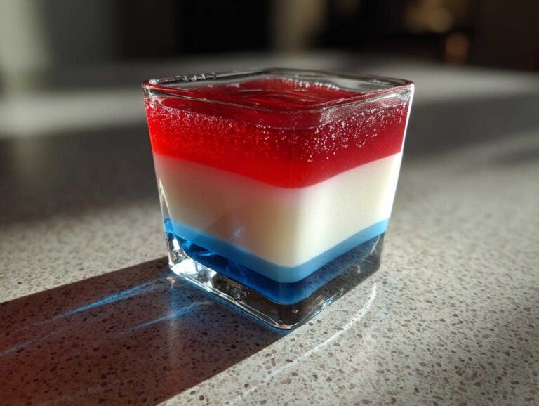 Red, White & Blue Layered Jello