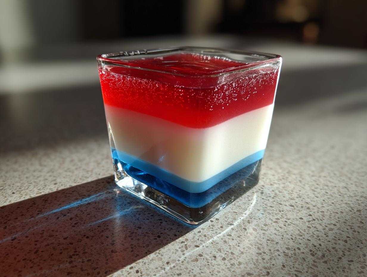 Red, White & Blue Layered Jello