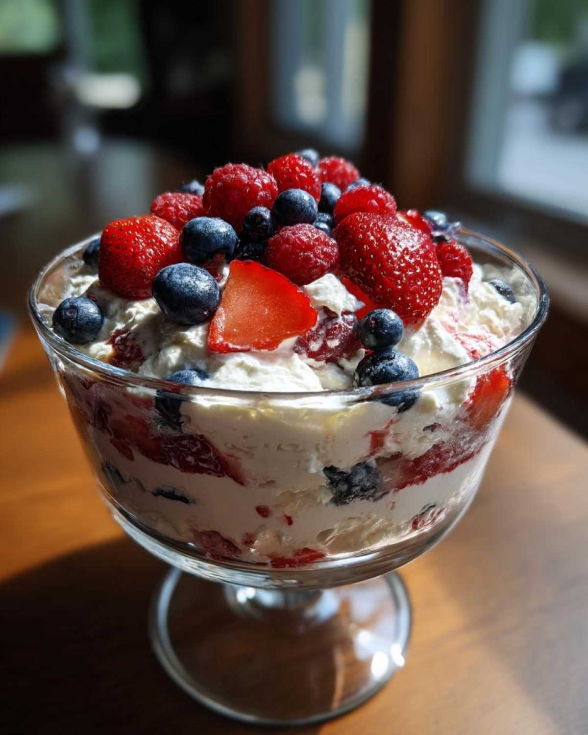 Red White and Blue Cheesecake Salad