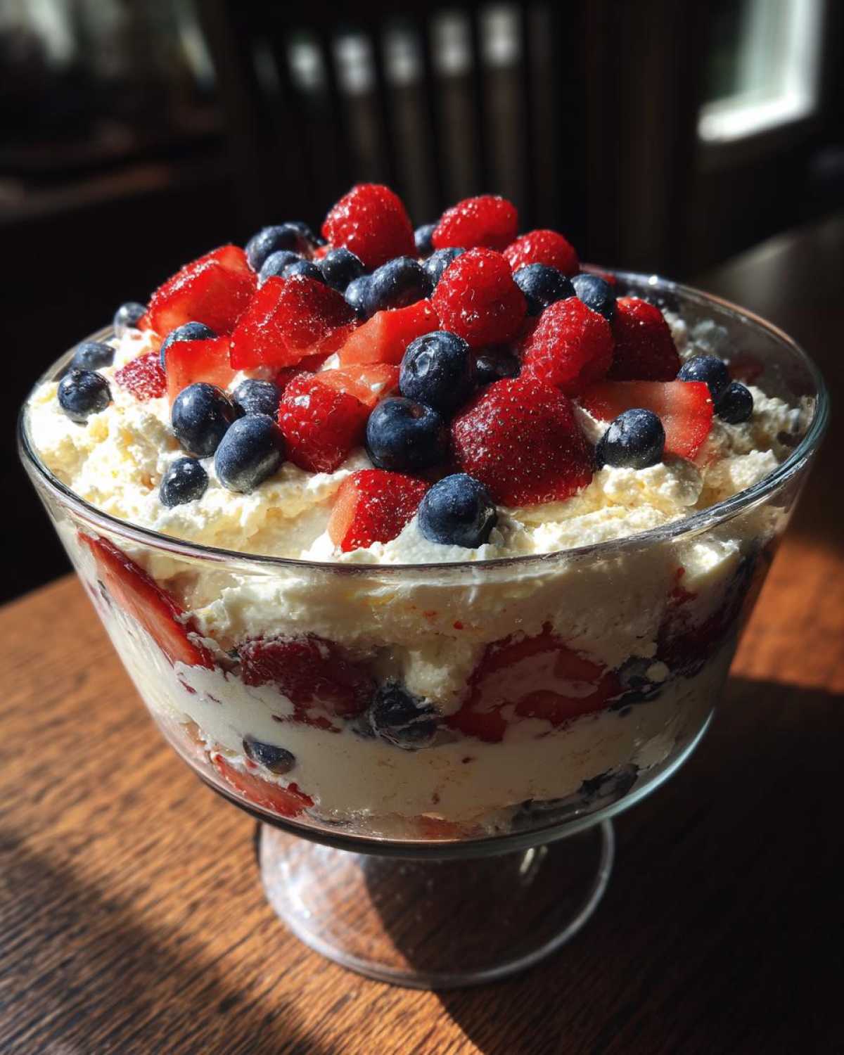 Red White and Blue Cheesecake Salad
