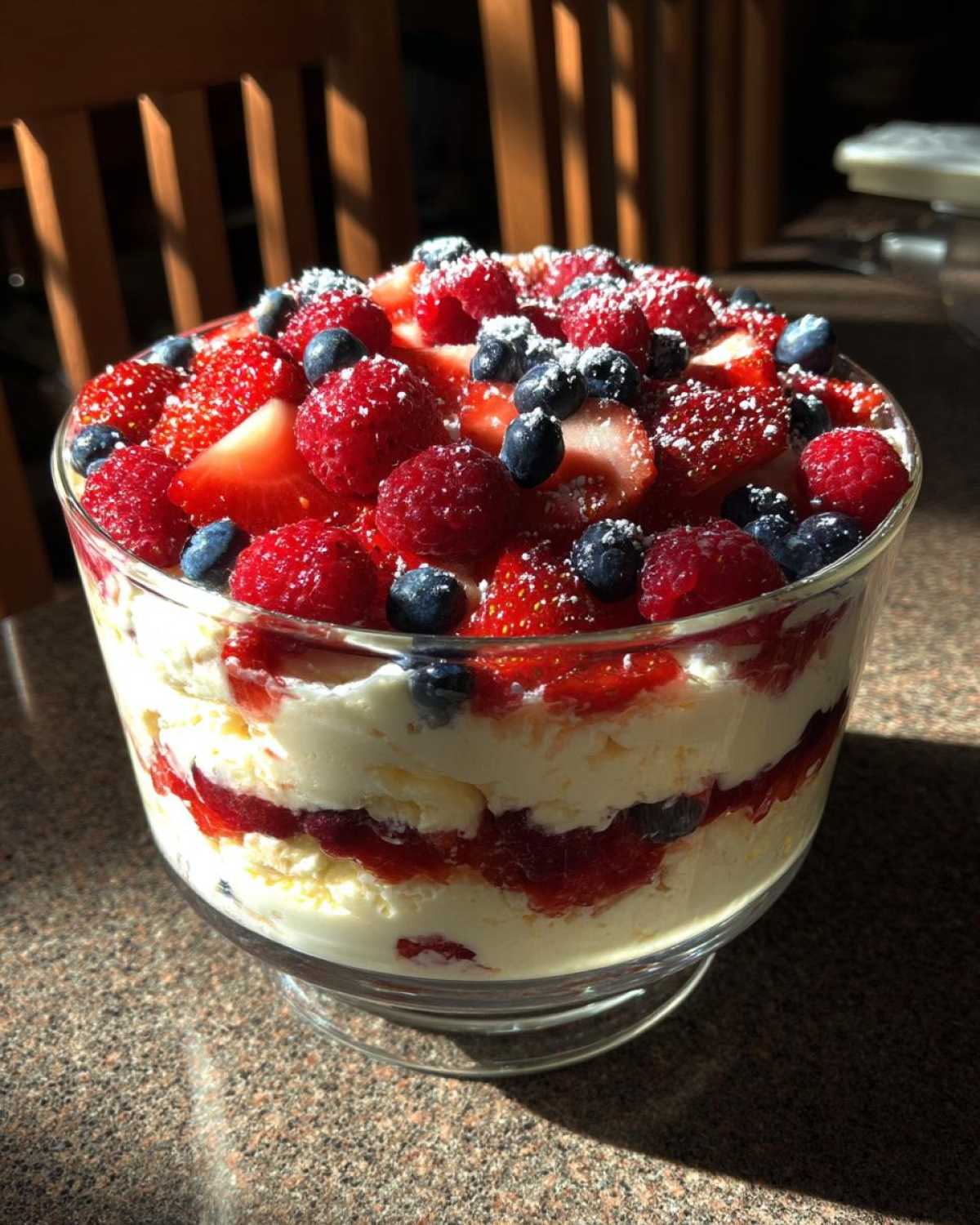 Red White and Blue Cheesecake Salad