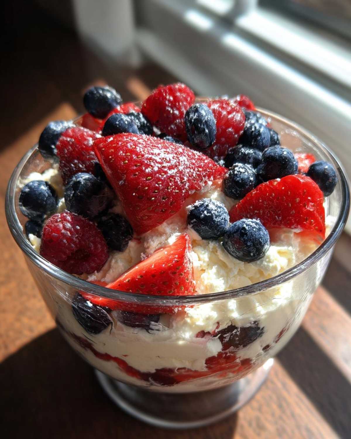 Red White and Blue Cheesecake Salad