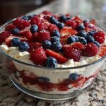 Red White and Blue Cheesecake Salad
