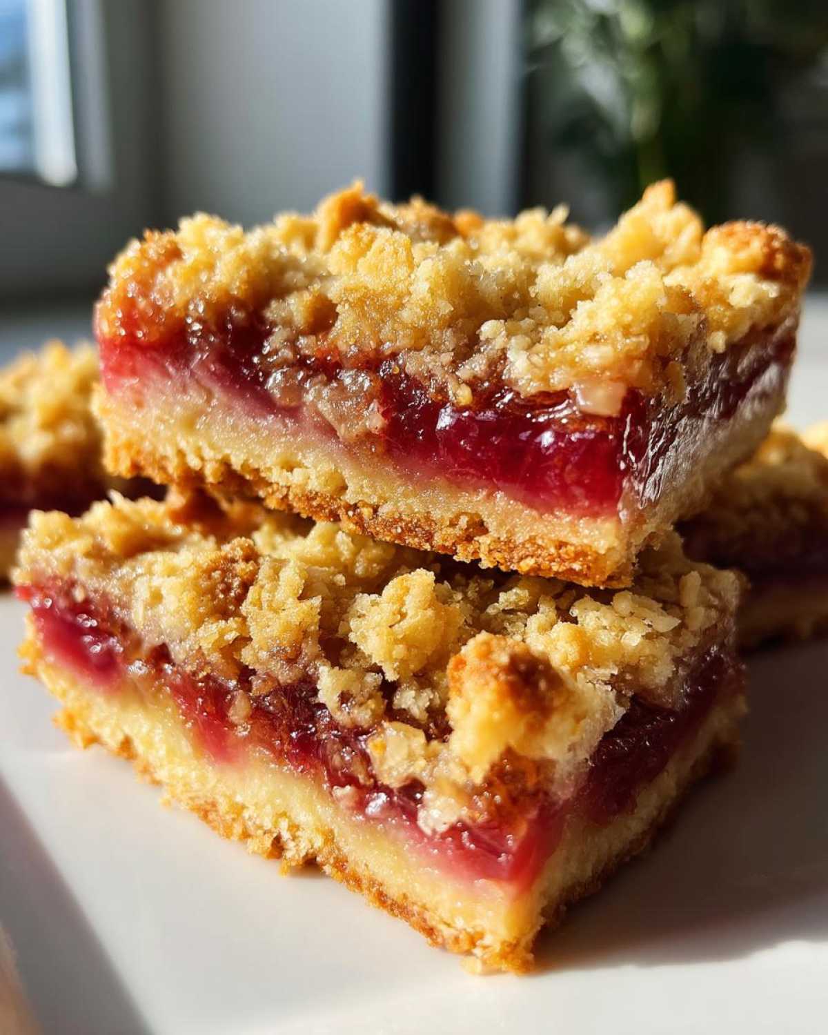 Rhubarb Crumble Bars