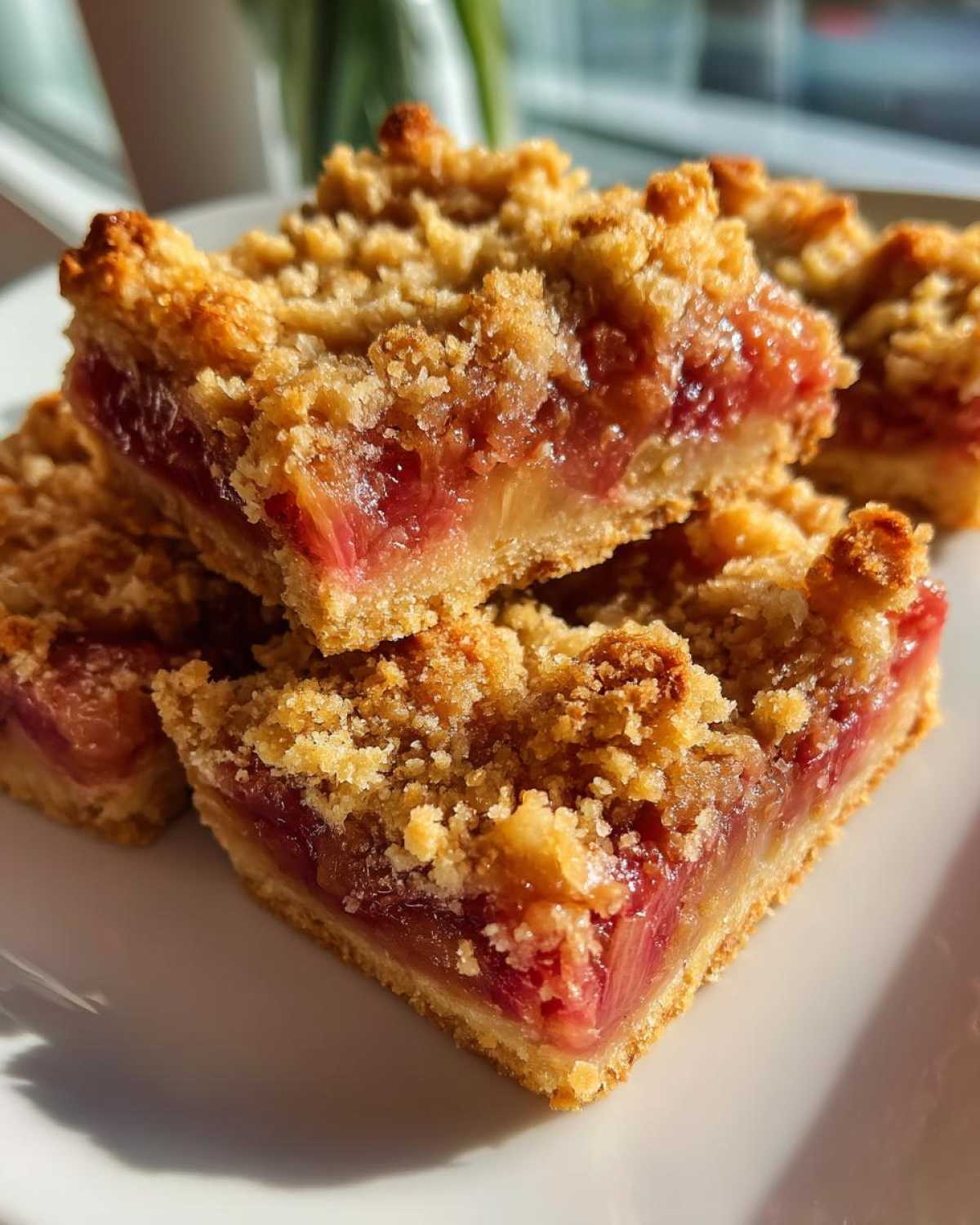 Rhubarb Crumble Bars