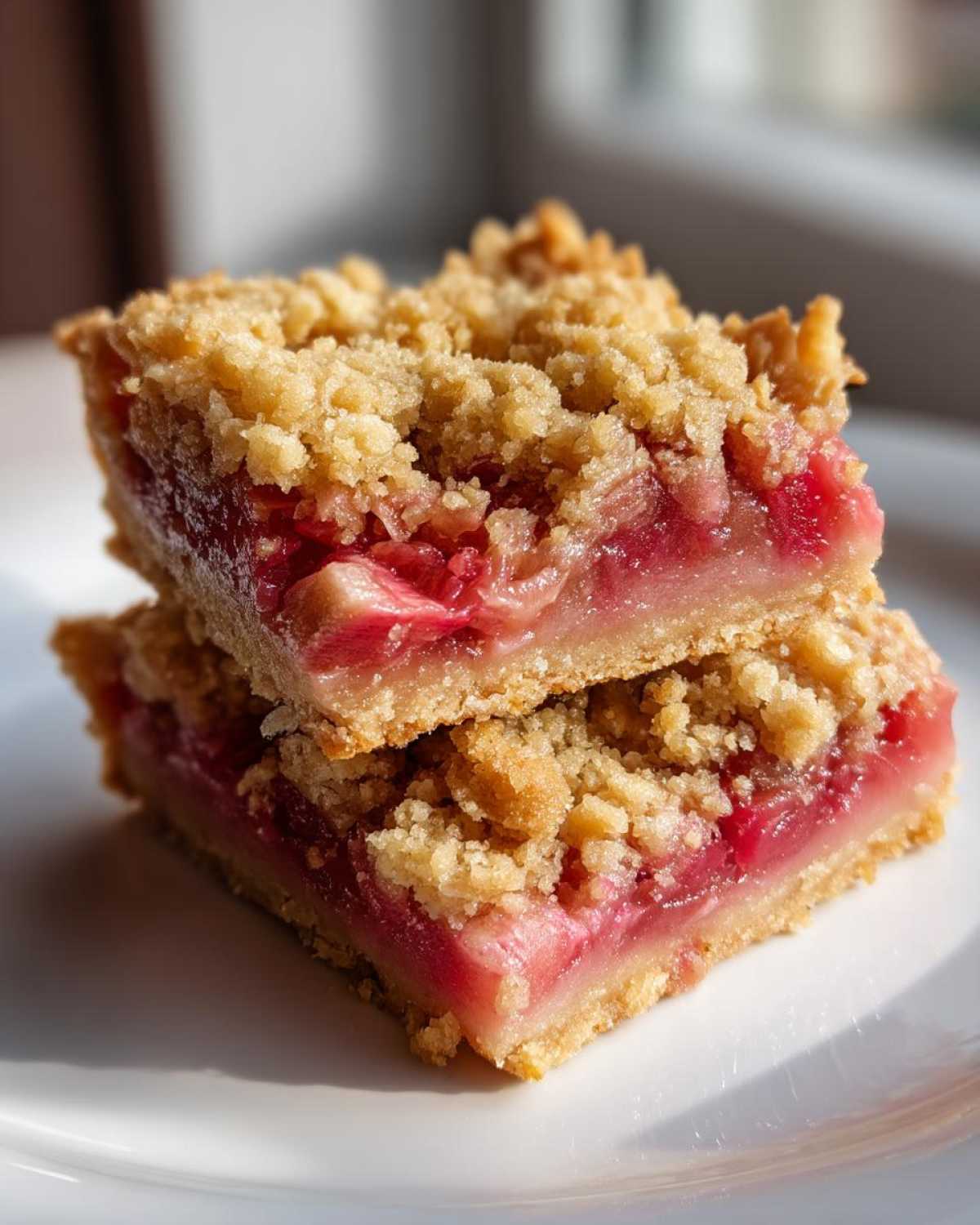 Rhubarb Crumble Bars