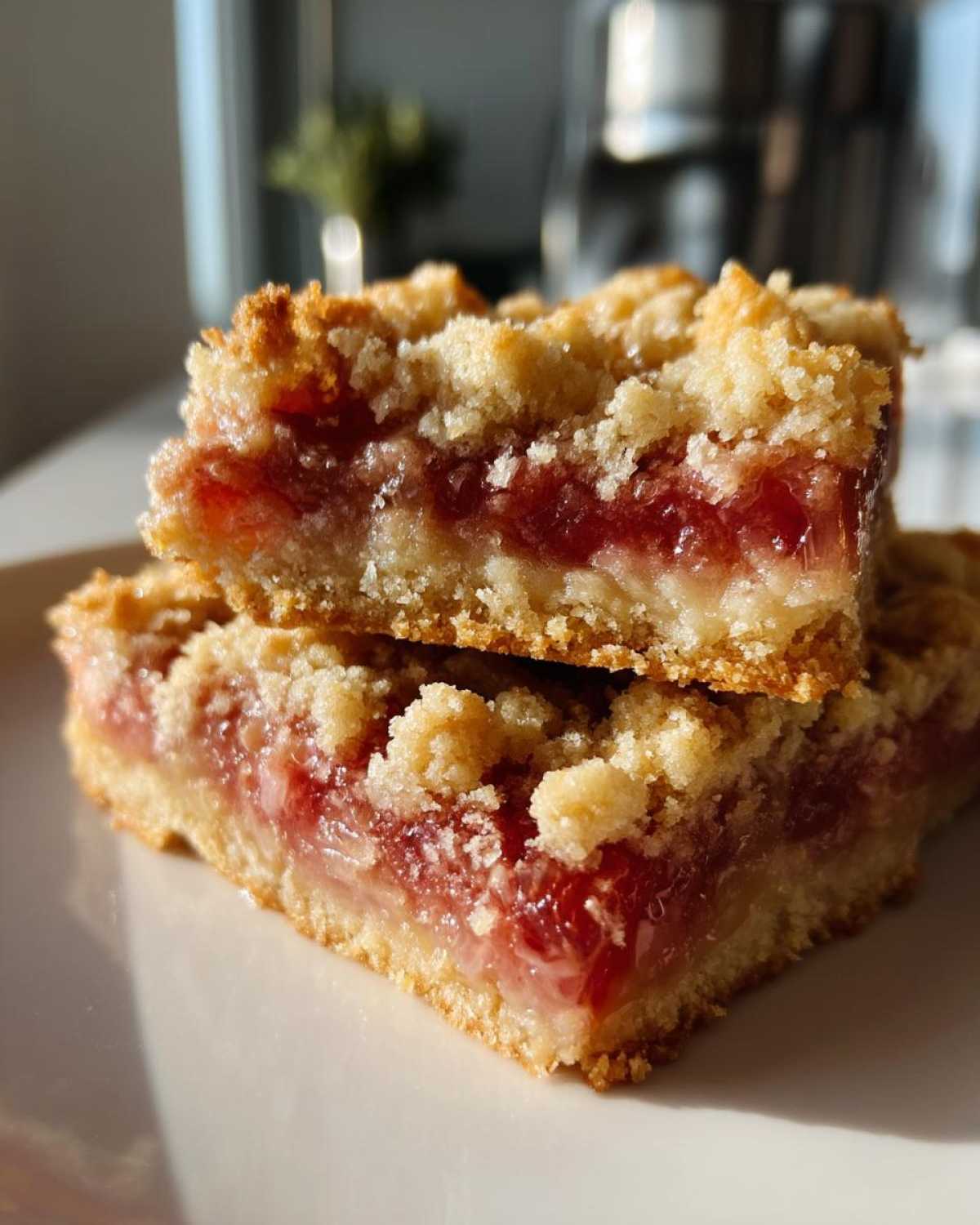 Rhubarb Crumble Bars