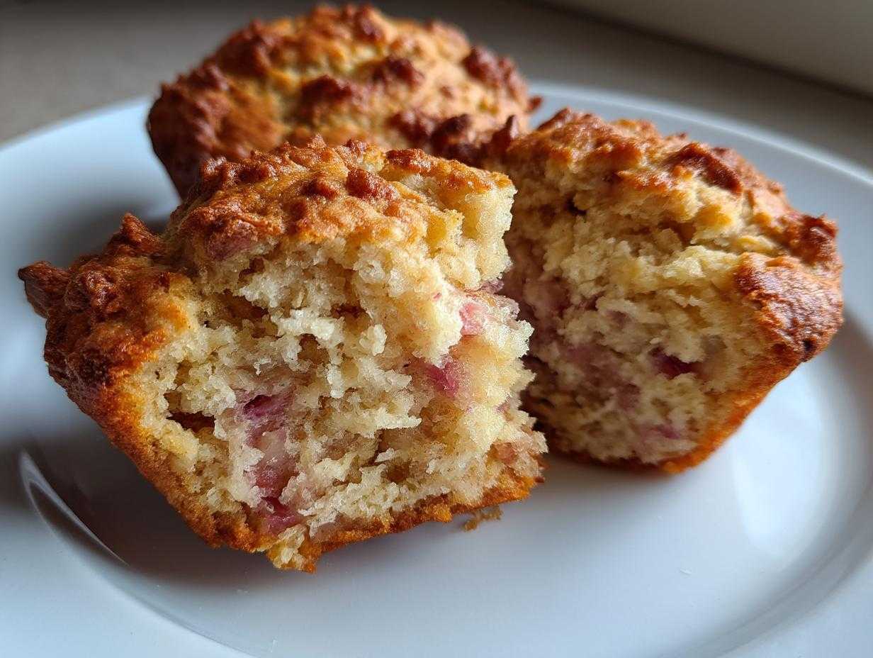 Rhubarb Muffins with Greek Yogurt
