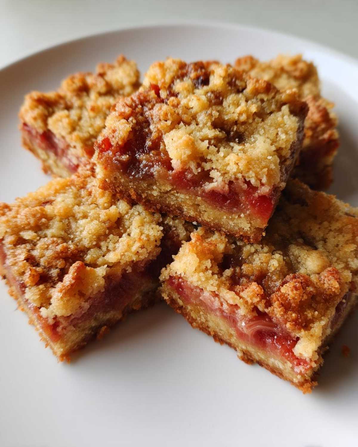 Rhubarb Oat Bars