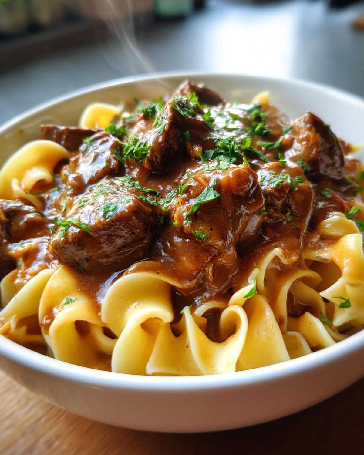 Slow Cooker Beef and Noodles