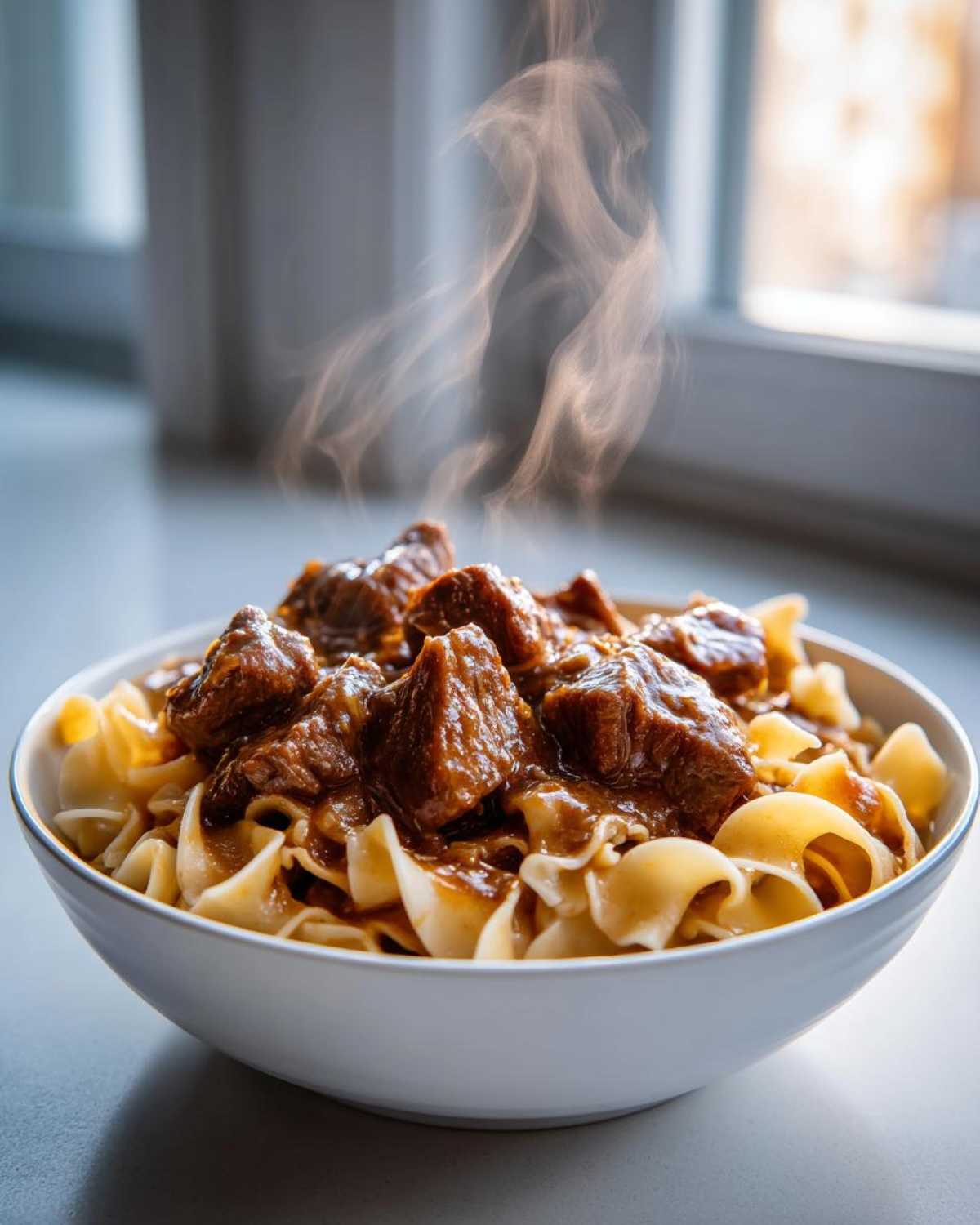 Slow Cooker Beef and Noodles