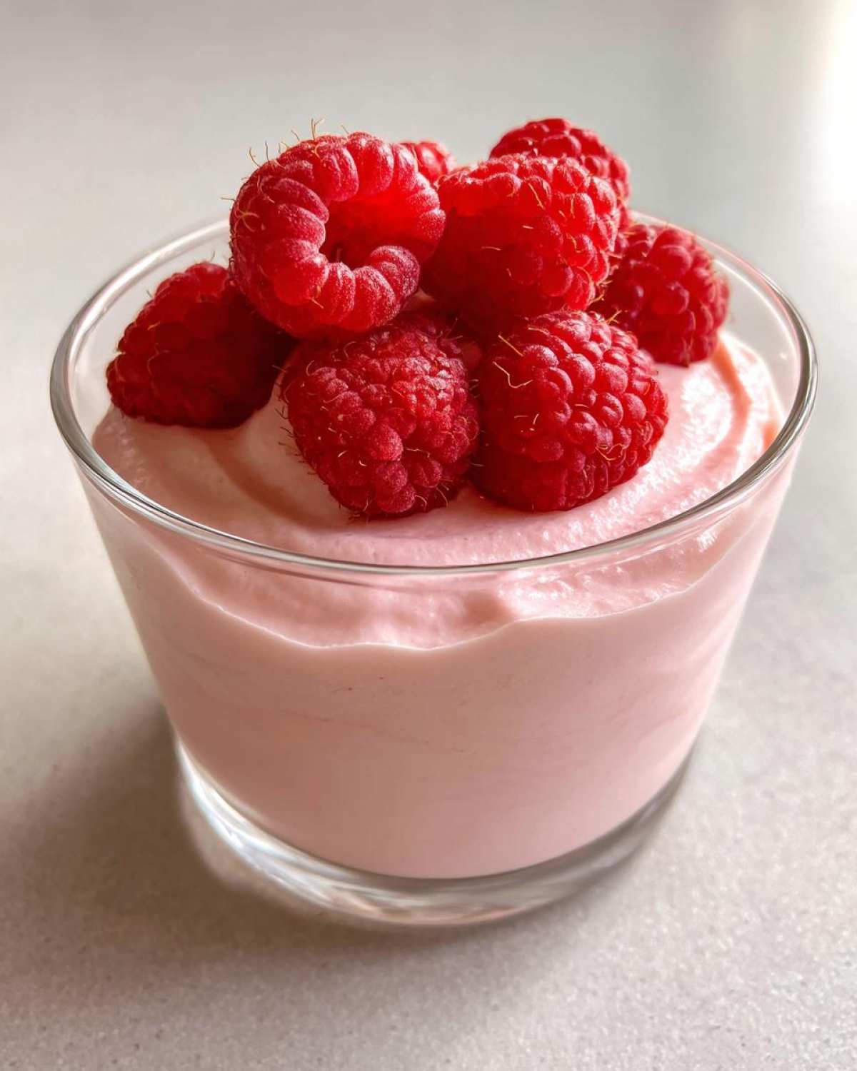 Cottage Cheese Raspberry Mousse