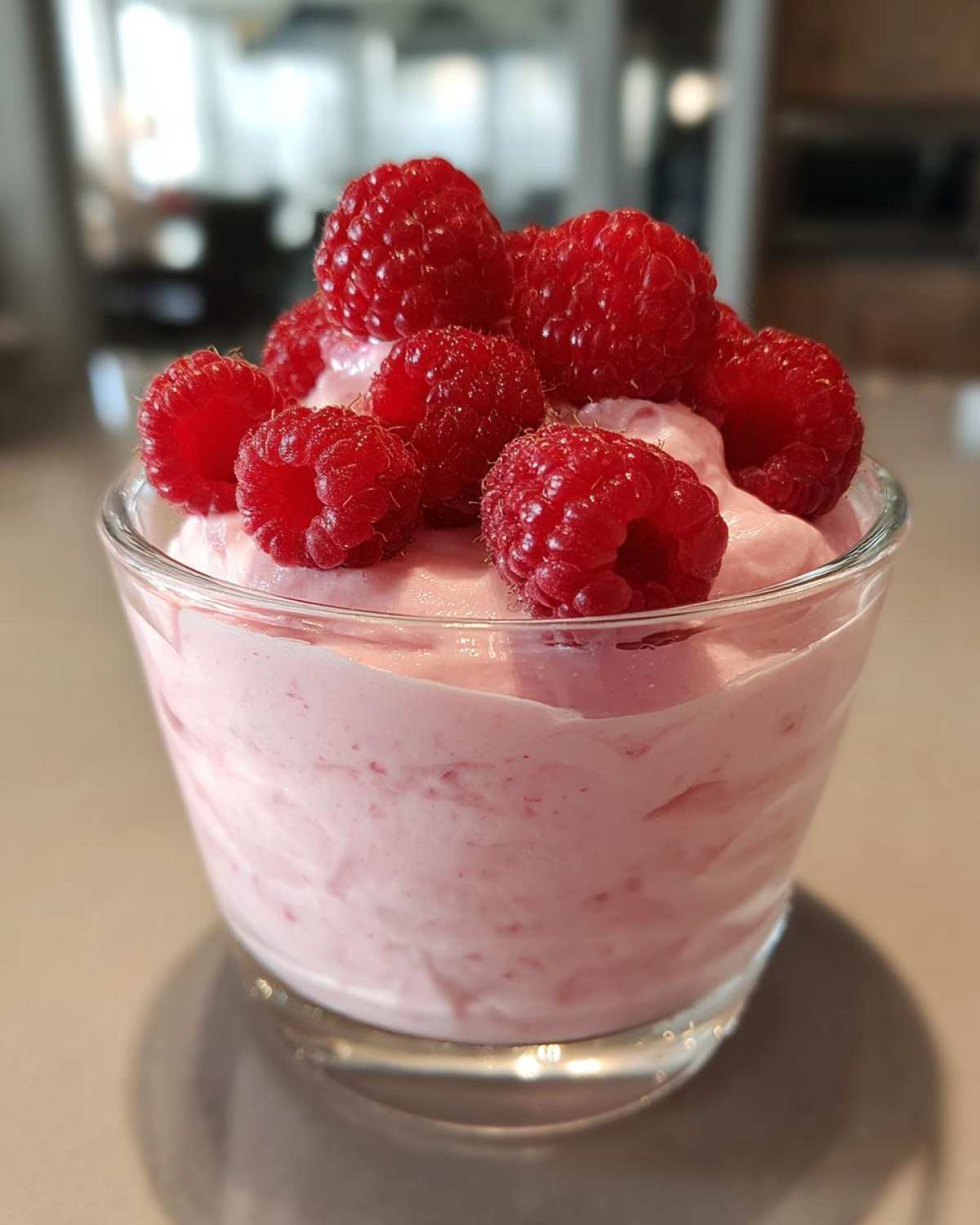 Cottage Cheese Raspberry Mousse