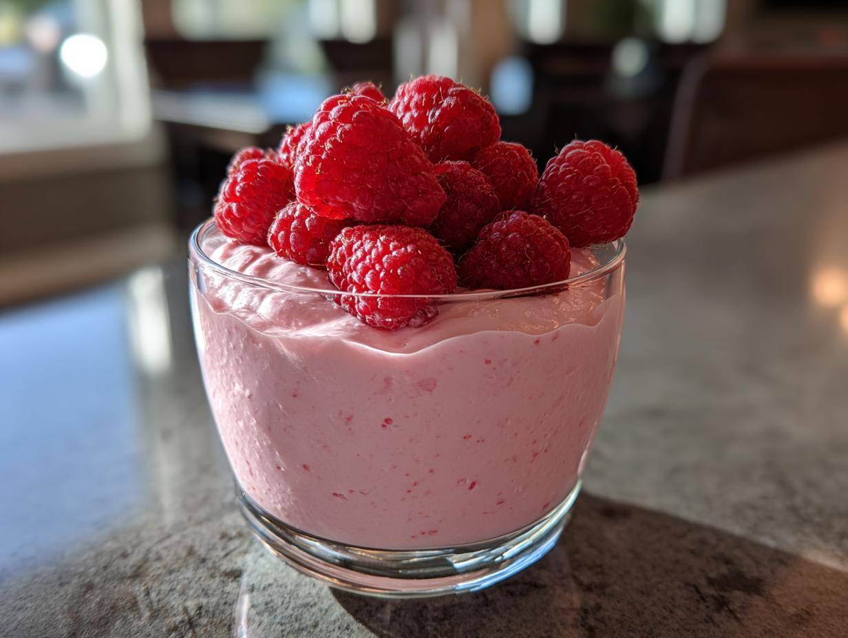 Cottage Cheese Raspberry Mousse