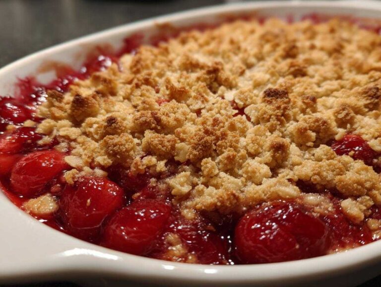 Irresistible Sour Cherry Crisp Recipe in Just 15 Minutes