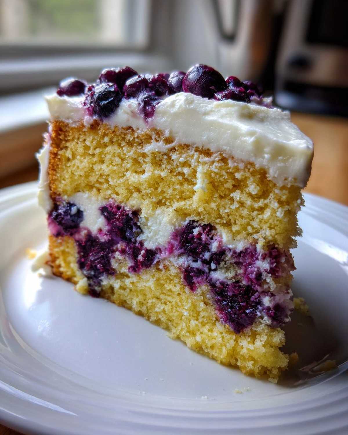 Amazing Lemon Blueberry Cake With Cream Cheese Frosting